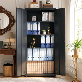 Sunvega High Strength Steel Storage Cabinet with Adjustable Shelves and Doors