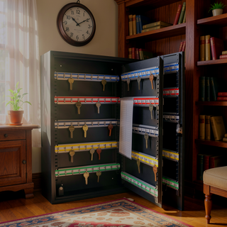 Sunvega Wall Mount Adjustable Key Cabinet With Key Lock And Colorful Tags
