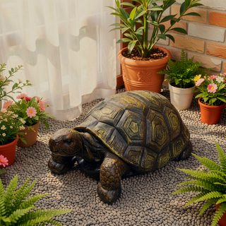 Sunvega Large 3D Turtle Statue with Realistic Shell Design for Outdoor Garden Decor