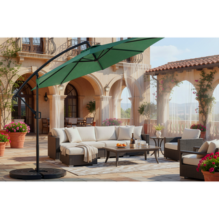 Sunvega 15-Foot Rectangular Outdoor Umbrella with Crank for Patio and Garden