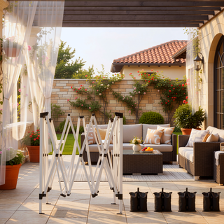 Sunvega 10'x10' Folding Canopy with 4 Removable Sidewalls and Gazebo for Outdoor Events