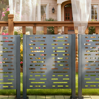 Sunvega 3ftx3ft Metal AC Unit Privacy Fence Cover with Flower Boxes for Outdoor