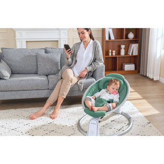 Sunvega Bluetooth Electric Baby Bouncer with Music Speaker and LED Touch Screen