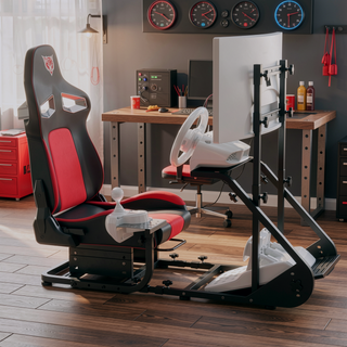 Sunvega Universal PVC Bucket Style Reclinable PU Leather Simulator Racing Seat