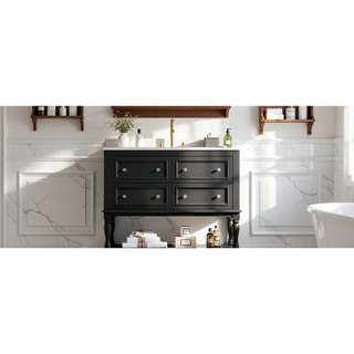 Sunvega 36 Inch Freestanding Vanity Cabinet with Sink Combo and 4 Drawers