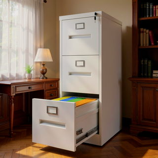 Sunvega 5 Drawer Metal Vertical File Cabinet with Lock on Wheels for Home Office