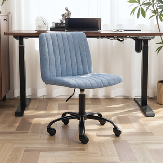 Sunvega Soft Breathable Fabric Upholstery Swivel Office Chair with Thick Foam Padding