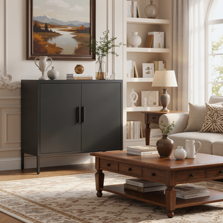 Sunvega High Strength Steel Storage Cabinet with Adjustable Shelves and Doors
