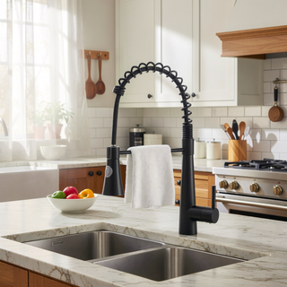 Sunvega Brushed Nickel Single Handle Kitchen Faucet with Pull Out Sprayer