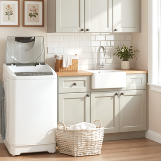 Sunvega Compact Full Automatic Portable Washer with 8 Programs 6 Water Levels