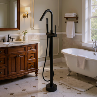 Sunvega Freestanding Bathtub Faucet with Hand Shower and Full Body Spray