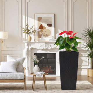 Sunvega 2 Pack Tall 21.7 Inch Crack-Resistant UV-Resistant Matte Planter Box for Indoor Outdoor