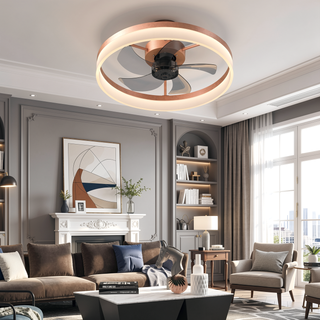 Sunvega Dimmable LED Ceiling Fan with Light for Modern Bedroom Living Room