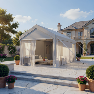 Sunvega 10x20 Portable Garage with 2 Roll-up Doors & 4 Ventilated Windows for Car Truck Boat