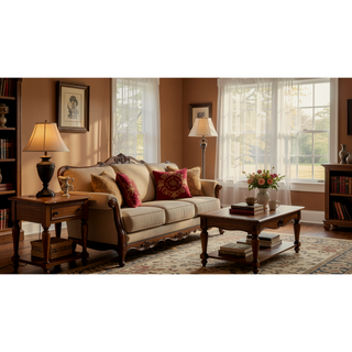 Sunvega Classic Coastal Style Entryway Bench with Open Shelves and Shoe Storage Cabinets