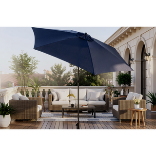 Sunvega 15-Foot Rectangular Outdoor Umbrella with Crank for Patio and Garden