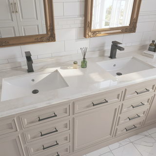 Sunvega Brushed Nickel Single Hole Bathroom Sink Faucet with Pop-up Drain
