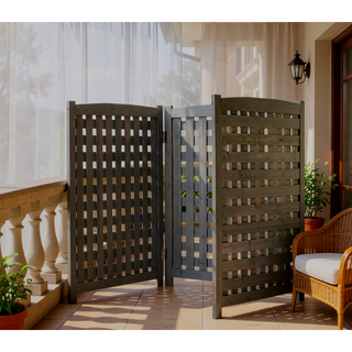 Sunvega 3-Panel Outdoor Air Conditioner Privacy Fence Screen for Garden and Patio
