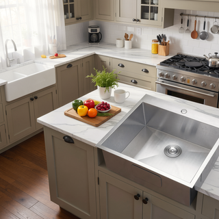Sunvega 16 Gauge Stainless Steel Topmount Kitchen Sink Basin with Sound Proof Coating