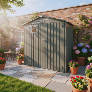 Sunvega 6X3.6FT Metal Storage Shed with Waterproof Roof and Lockable Door
