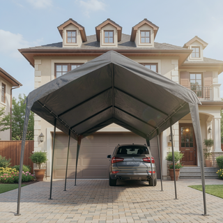 Sunvega 10x20ft Heavy Duty Waterproof Carport Canopy with Removable Doors and Windows