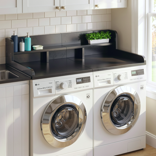 Sunvega Waterproof MDF Washer Dryer Countertop with Non-slip Pads and High Edge