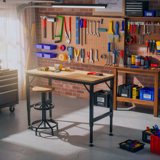 Sunvega 60" Adjustable Height Workbench with Power Outlets and 2000 LBS Capacity