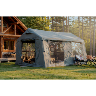 Sunvega Inflatable Camping Tent with Canopy Hand Pump Waterproof Windproof for 7-8 People