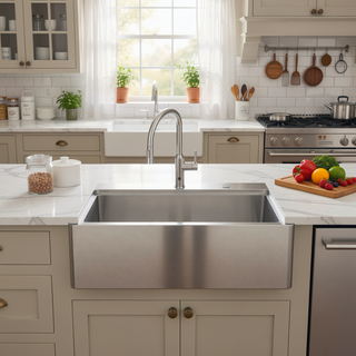 Sunvega 16 Gauge Stainless Steel Kitchen Sink with Integrated Workstation Ledge