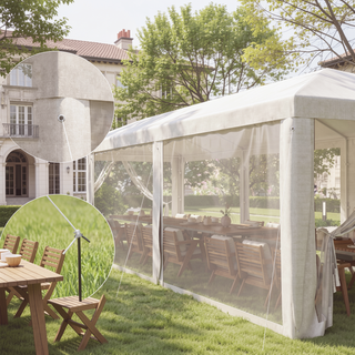 Sunvega Outdoor Party Canopy Tent with Removable Mesh Sidewalls for Shade