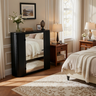 Sunvega Wall-Mounted Metal Framed Medicine Cabinet with Mirror and Inner Shelves
