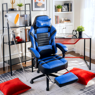 Sunvega Adjustable Swivel Racing Office Ergonomic Video Game Chair with Lumbar Massage