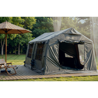 Sunvega Inflatable Camping Tent with Canopy Hand Pump Waterproof Windproof for 7-8 People