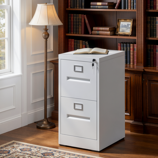 Sunvega 5 Drawer Metal Vertical File Cabinet with Lock on Wheels for Home Office