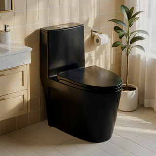 Sunvega Dual Flush One Piece Toilet with Soft Close Seat Elongated Comfort Height