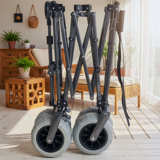 Sunvega Multi-Functional Push-Pull Folding Wagon Cart with 360° All-Terrain Wheels