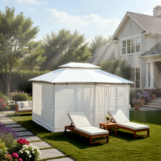 Sunvega 13x10 Outdoor Gazebo with Double Roof Mosquito Net for Patio Garden