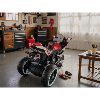 Sunvega Kids Electric Motorcycle with Headlights Music MP3 Player for 3-4 Years Boys