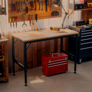 Sunvega 60" Adjustable Height Workbench with Power Outlets and 2000 LBS Capacity