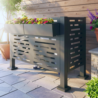 Sunvega Metal AC Privacy Fence Cover with 3 Concealment Panels for Outdoor Units
