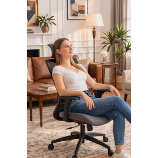 Sunvega High Back Ergonomic Office Chair with Dynamic Lumbar Support and Adjustable Headrest