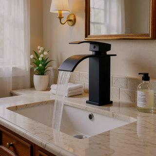 Sunvega Single Hole Bathroom Faucet with Ceramic Cartridge in Brushed Nickel