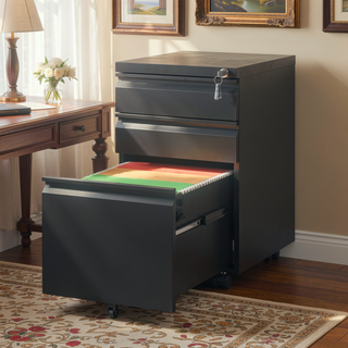 Sunvega 2 Drawer Mobile File Cabinet with Lock for Legal Letter A4 Size