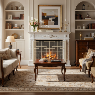 Sunvega Contemporary Iron Fireplace Screen with Diamond Mesh Single Panel Design