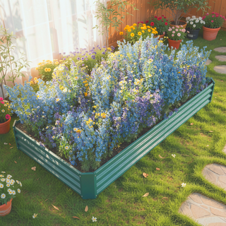 Sunvega 72x36x12 Inch Metal Raised Garden Bed for Plants Vegetables and Flowers
