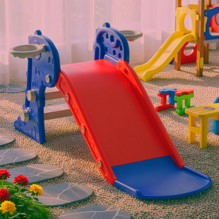Sunvega Dinosaur Freestanding Kids Slide with Basketball Hoop for Indoor Outdoor Play