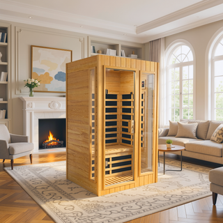 Sunvega Two Person Hemlock Indoor Far Infrared Sauna Room with Bluetooth