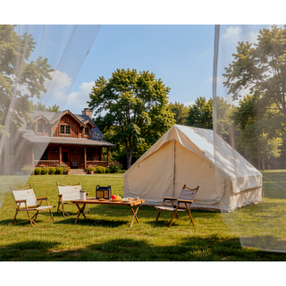 Sunvega 4-6 Person Inflatable Tent with Pump, 4 Season Waterproof Outdoor Glamping Shelter