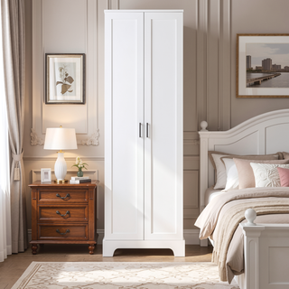 Sunvega Two Door Storage Cabinet with Adjustable Shelf Made of MDF Board for Bathroom