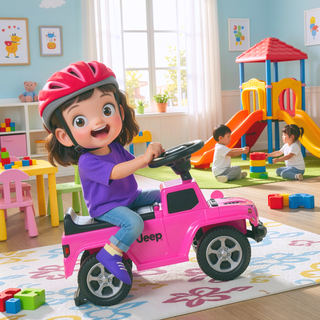 Sunvega Kids Ride on Push Car with Engine Sounds, Horn, and Under-Seat Storage